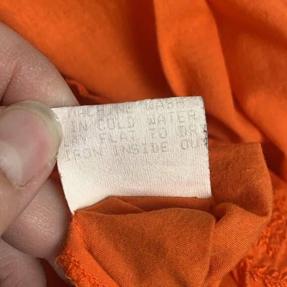 Johnny Was women's size 6 small skirt orange vintage USA embroidered floral - Picture 8 of 10